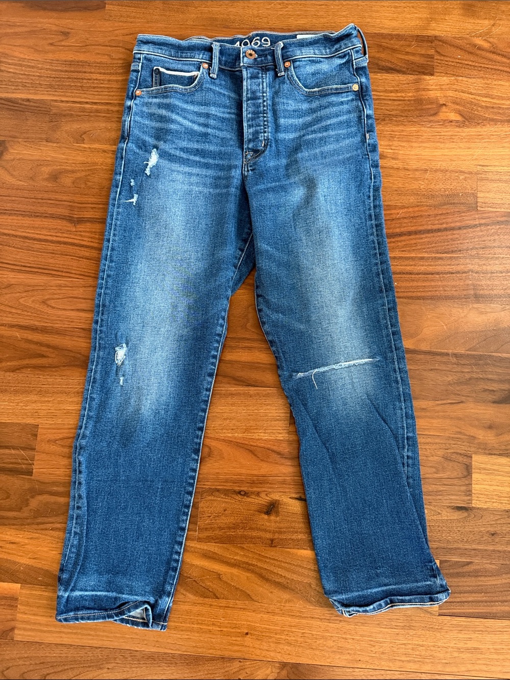 GAP Women’s Straight Cigarette Leg Jeans - Blue Denim